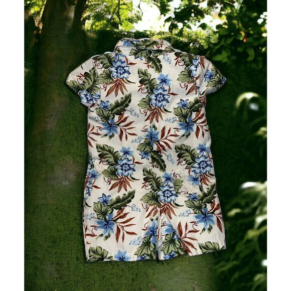 Janie & Jack BABY TROPICAL FLORAL ROMPER One Piece Tropical Floral 3-6 months - Picture 2 of 5